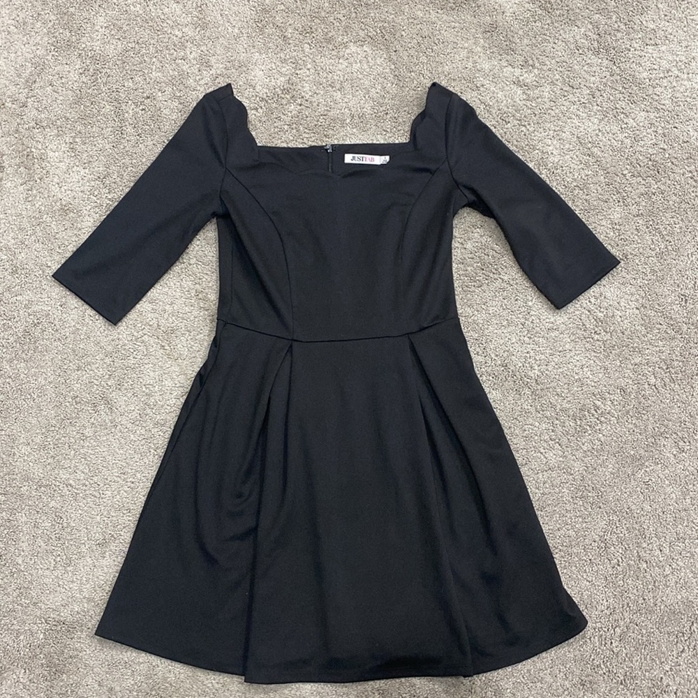 Just fab black pocket dress